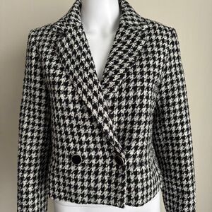 Anthropologie Maison D’ Amelie Made In Paris Houndstooth Twee Jacket